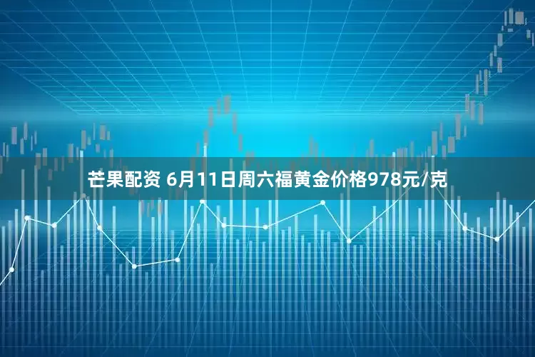 芒果配资 6月11日周六福黄金价格978元/克